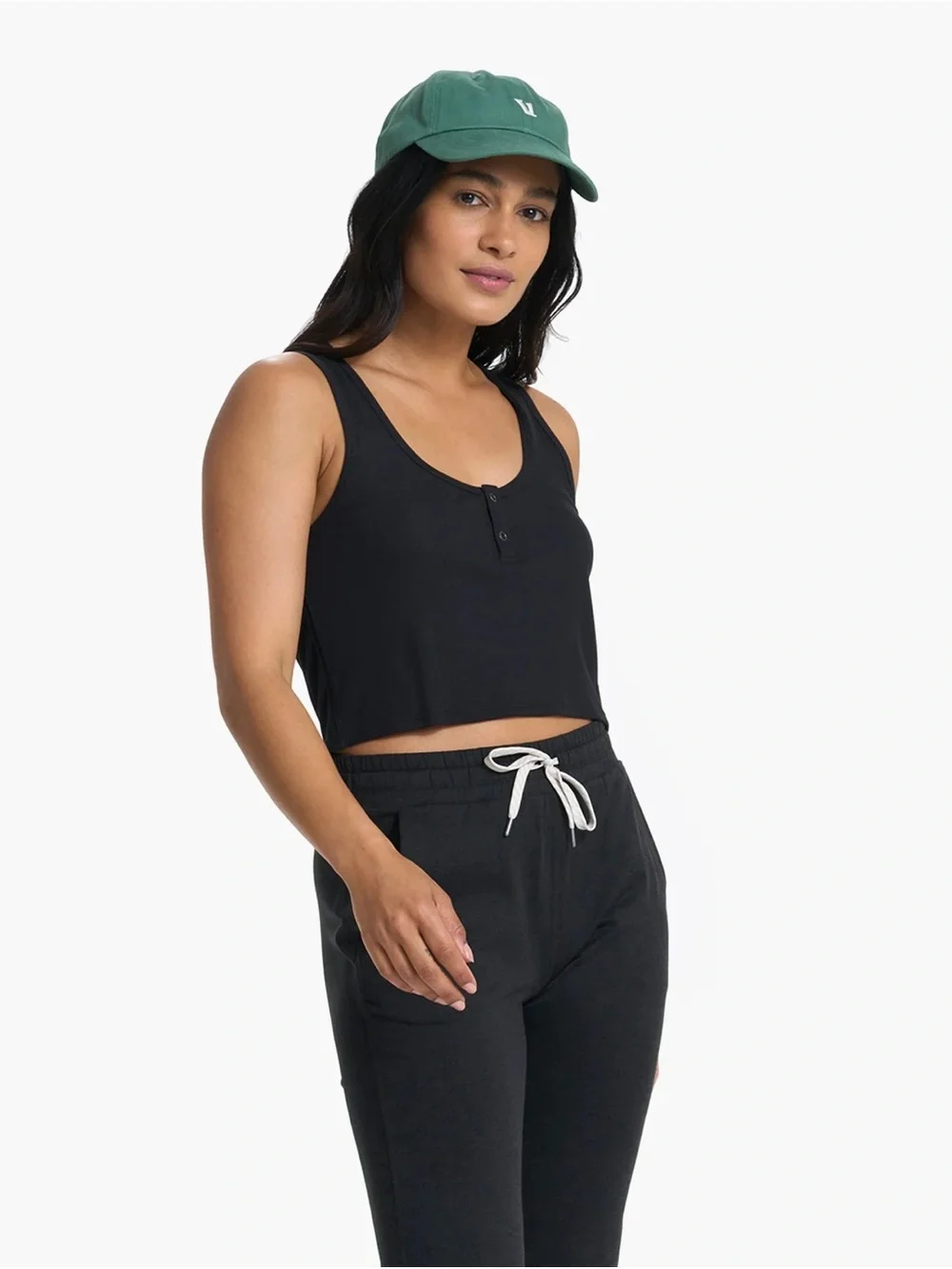 Vuori Black Cove Cropped Tank Size XS - Picture 1 of 6